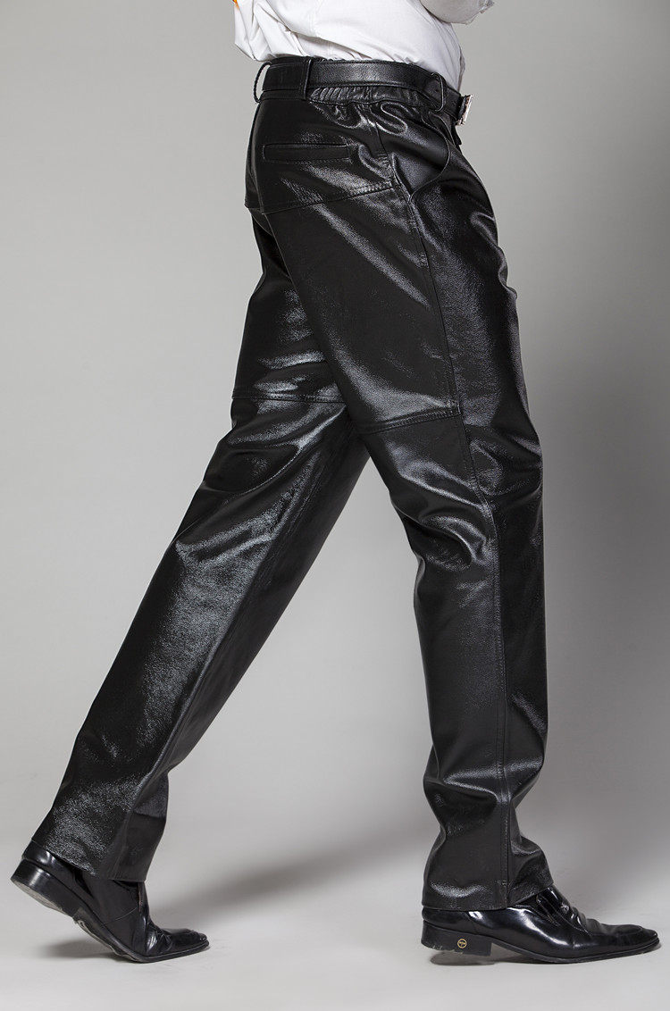 Pantalon cuir homme droit pour hiver - Ref 1492561 Image 15