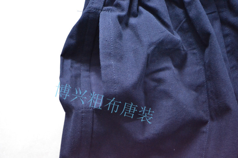 Cotton vải thô Tang phù hợp với quần tây nam quần âu Kung Fu tập thể dục buổi sáng quần thun eo lỏng quần giữa và quần cũ quần thể thao nam