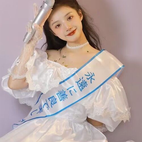 Jk Showa-Style Girl Photo Props Japanese-Style Photo Props Internet-Famous Microphone Crown Gloves Ribbon Jk Showa-Style Girl Photo Props Japanese-Style Photo Props Internet-Famous Microphone Crown Gloves Ribbon