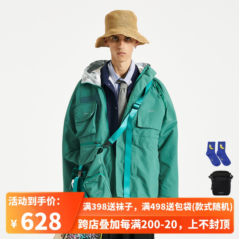 EAFINS EAFINETAL autumn and winter detachable lambskin liner two-piece jacket tooling jacket men