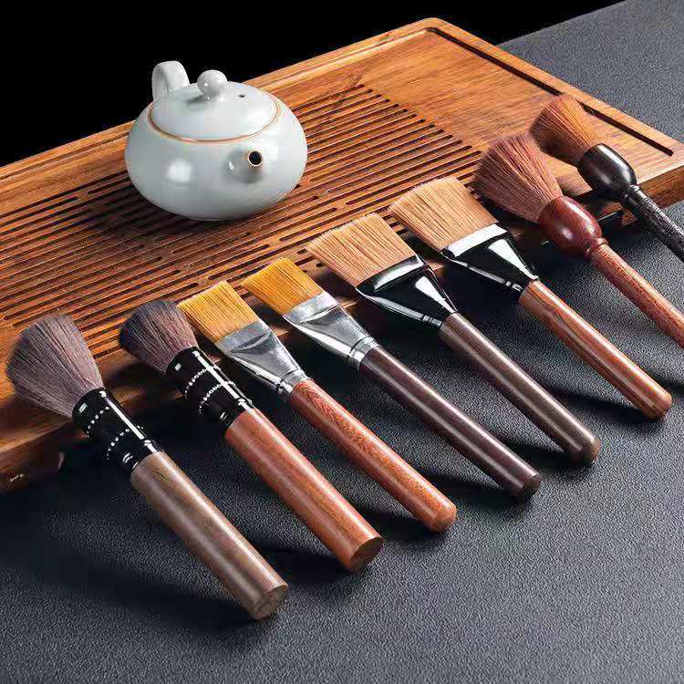 Tea brush without dropping Mao Gongfu Tea Road tea tray Tea Desk Tea Set Accessories Clean Tea Pen Scraping Sweeping Water Brush to raise pot pens 