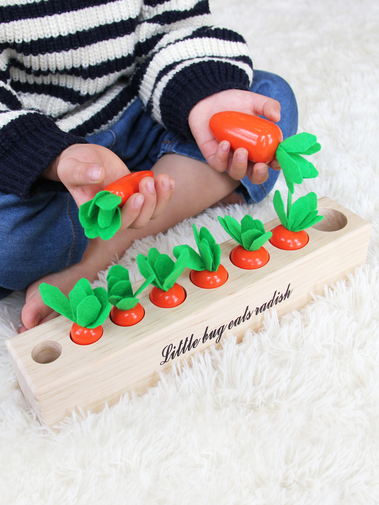 Montessori pull rot puzzle early education space cognitive toys toddler wooden boy baby girl 1-2-3-4-5 years old