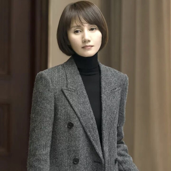 French m Brand Winter Petite Tang Jing and Yuan Quan Celebrity Style Wool Cashmere Coat Women's Mid-Length Blazer French m Brand Winter Petite Tang Jing and Yuan Quan Celebrity Style Wool Cashmere Coat Women's Mid-Length Blazer
