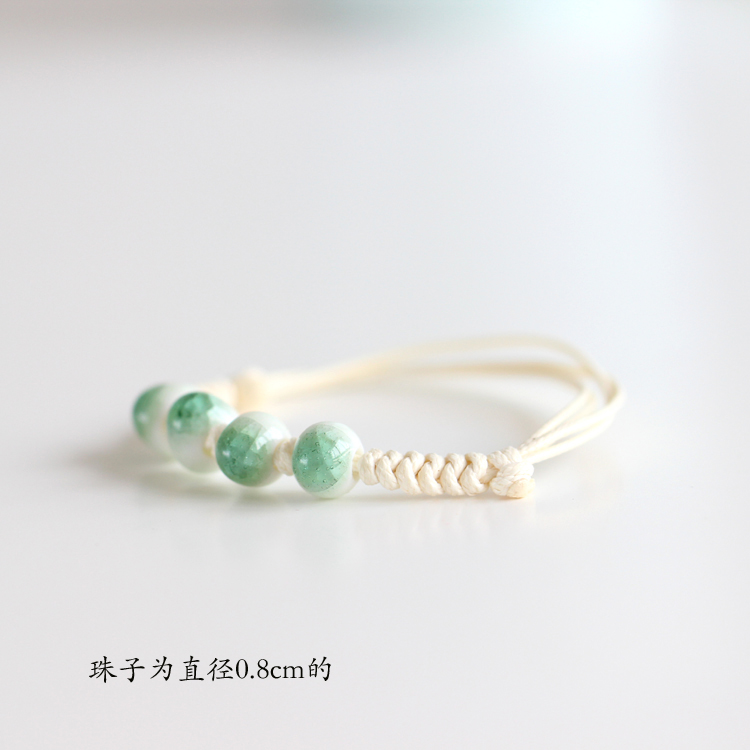 [Green Drop] Vòng tay gốm DIY dệt thủ công Nhật Bản và Hàn Quốc thời trang đặc biệt trang sức nhỏ nhà máy trực tiếp 518 vòng tay phong thủy