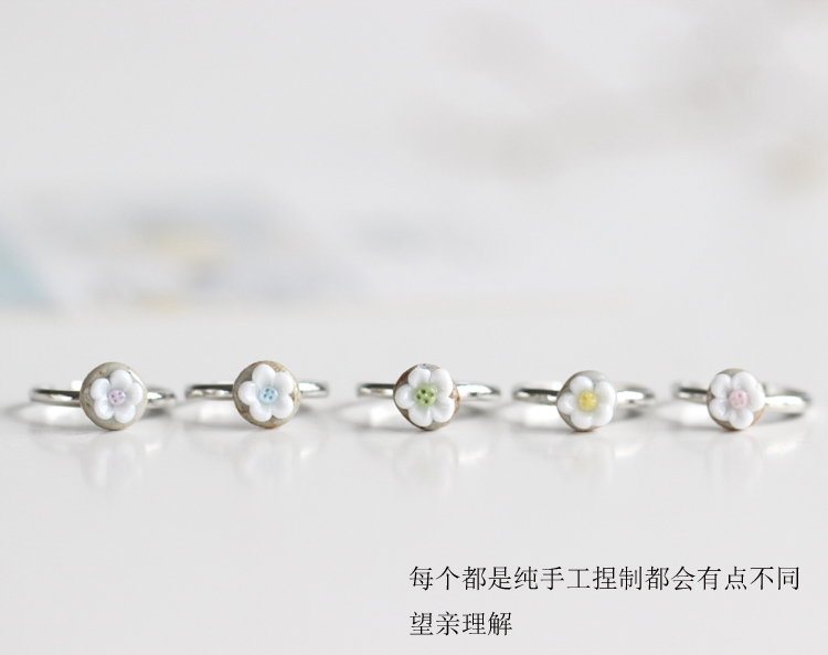 [Tinh tế hoa ngón tay] tươi và tinh tế làm bằng tay gốm vòng hoa thời trang pop jewelry 392