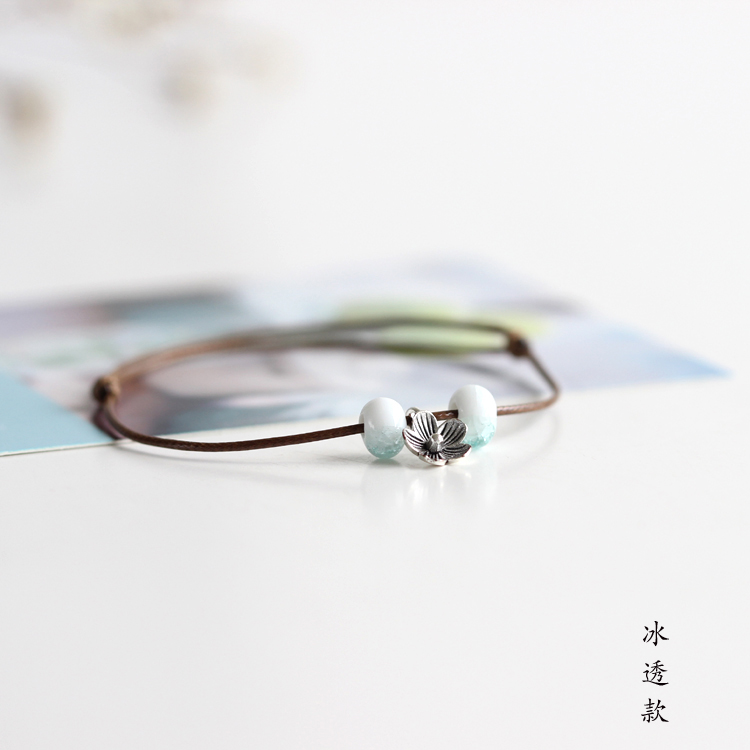[Năm cánh hoa đinh hương] đơn giản thời trang sáng tạo handmade DIY gốm vòng đeo tay nữ Nhật Bản và Hàn Quốc nữ trang nổi tiếng 546