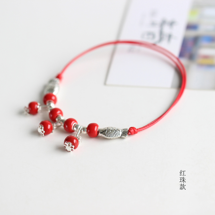 [Hành trình] Vẻ đẹp tươi Handmade Handmade Vòng chân thời trang Pop Foot Trang sức đặc biệt 274 - Vòng chân vòng chân cho nữ