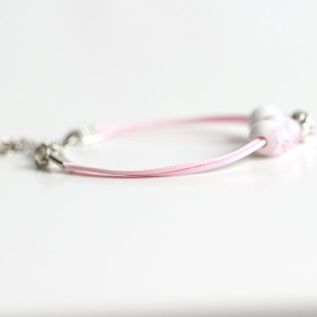 Sáng tạo [落 莲 归] Thời trang đơn giản phổ biến handmade DIY gốm nữ vòng tay trang sức vòng chân 89 - Vòng chân lắc chân thủ công