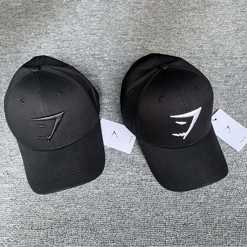 Gymshark Cap Baseball Cap for Men and Women with All-Over Embroidery Logo Running Sports Cap Training Fitness Peaked Cap C1