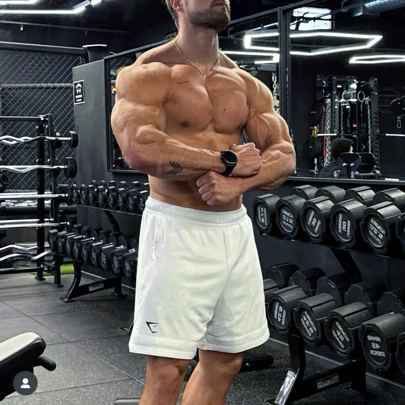 Gymshark Mesh Quick-Drying Zipper Five-Point Shorts Men's Spliced Breathable Sports Fitness Running Training Pants C9