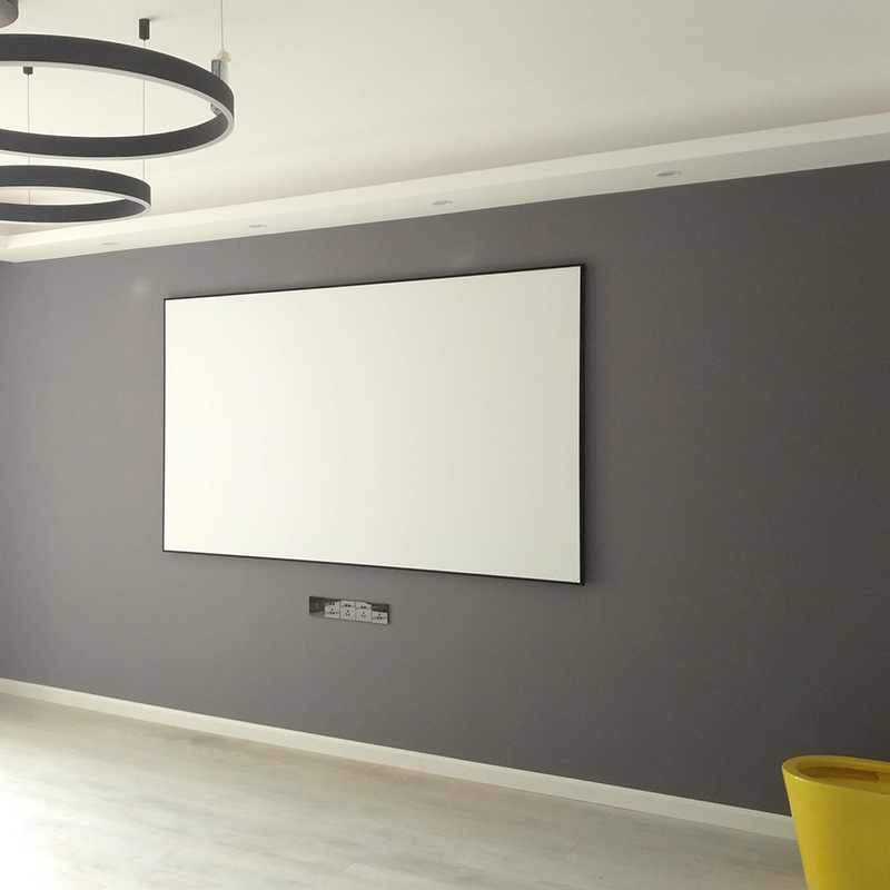 Frame curtain 100 inch 120 inch 150 inch 150 inch HD Home narrow frame Anti-light metal wall-mounted projector screen