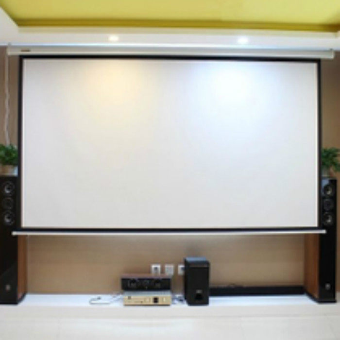 High-definition projection screen 100 inch 120 inch 150 inch electric home projector machine curtain wall hanging remote control screen