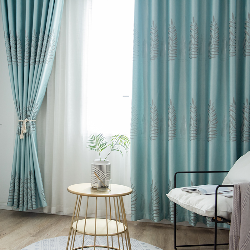 Full shading curtain finished product special price clearance Nordic net red European style New Chinese style modern minimalist whole set living-room bedroom