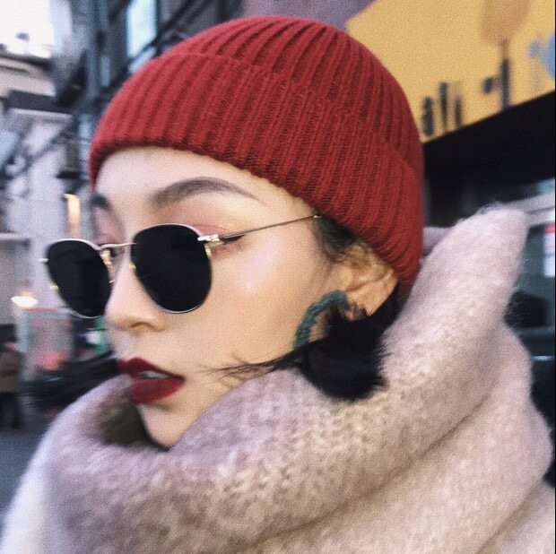 Street Harajuku small round frame classic sunglasses female round face internet celebrity ins versatile polarized sunglasses female Han Fan