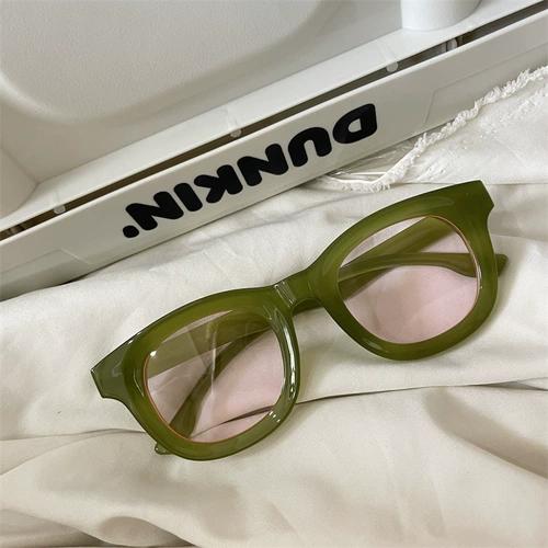 Летние зеленые солнцезащитные очки, в корейском стиле, защита от ультрафиолета