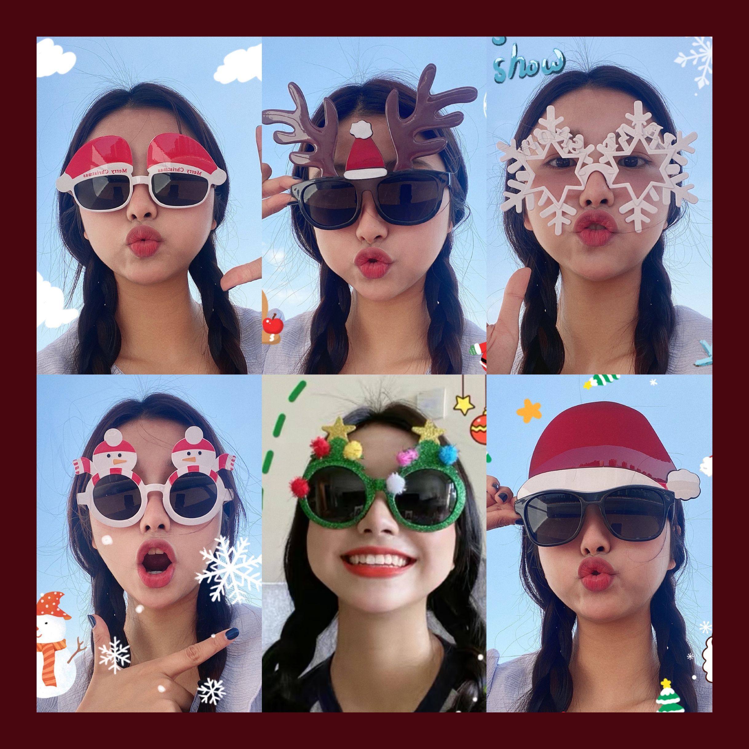 Christmas Spectacles New Year's Eve party sunglasses photo to blame for adorable web red selfies with funny sand sculpted sunglasses