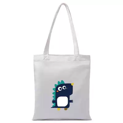 INS canvas bag net red same surrounding cartoon small dinosaur shoulder Hand bag Forest student schoolbag shopping bag