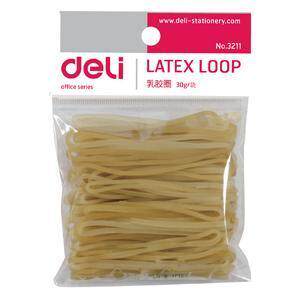 Deli 3211 latex ring rubber band rubber ring 30g financial office supplies