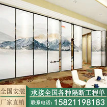 Hotel Mobility Partition Wall With Door Hotel Bag Compartment Dining Exhibition Banquet Hall Office Room Events Folding Screen Board