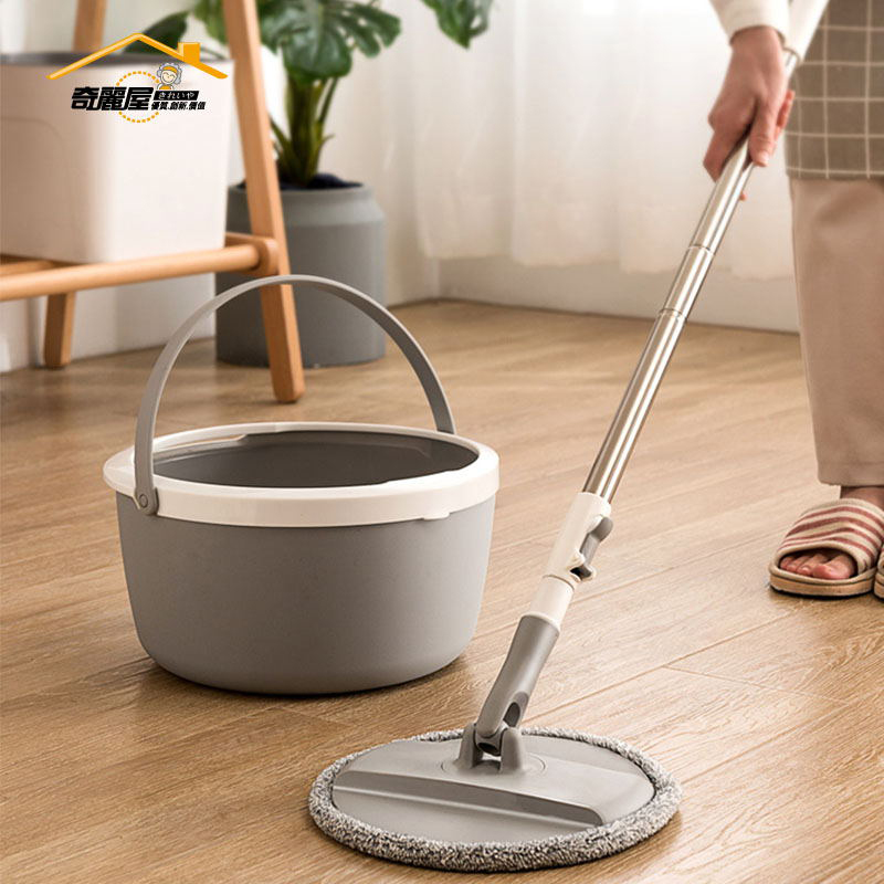 Qili House One Bucket of World Mop Rotating Universal Hand-Wash-Free Dry and Wet-Use Household Automatic Water Slacker Mop