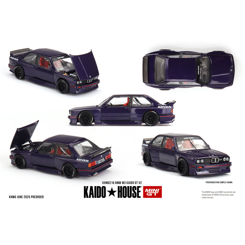 Kaido House X Minigt 1:64 Bmw M3 E30 Gt V2 Alloy Car Model 216