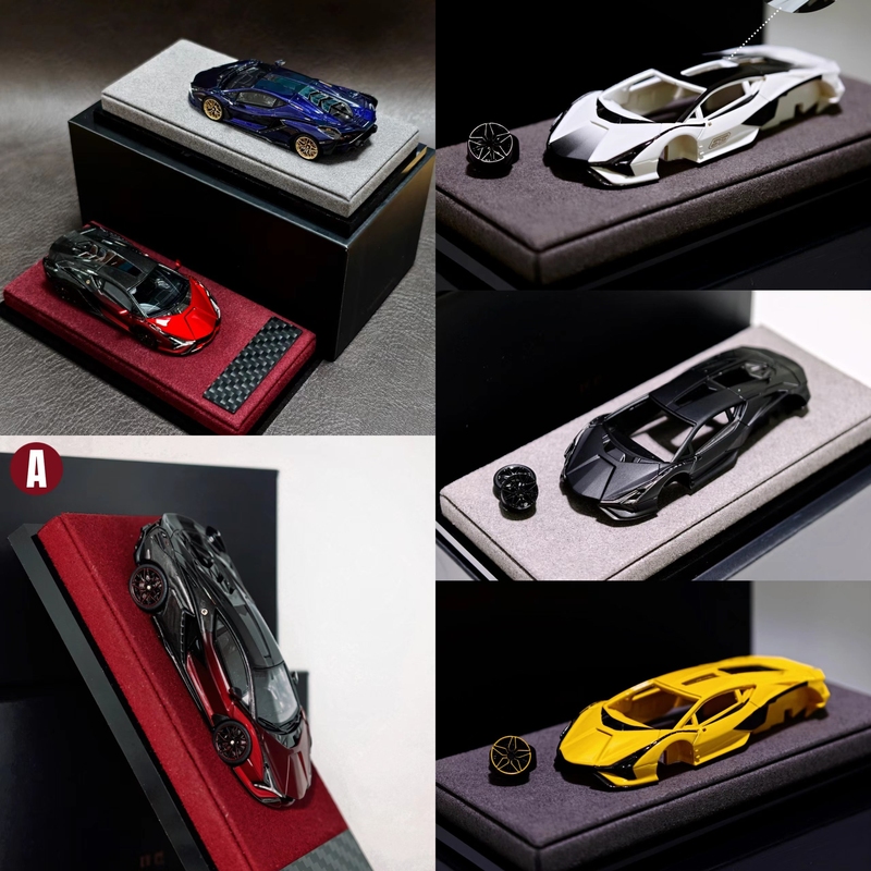 Deepmaker 1:64 Lamborghini Aventador Sian Resin Car Model Collection
