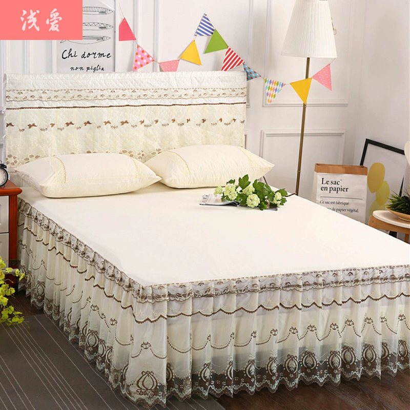 Mùa hè trải giường kiểu váy đơn mảnh ren ren 1,5 mét 1,8x2.0m giường công chúa phong cách chống trượt ba mảnh đặt - Váy Petti