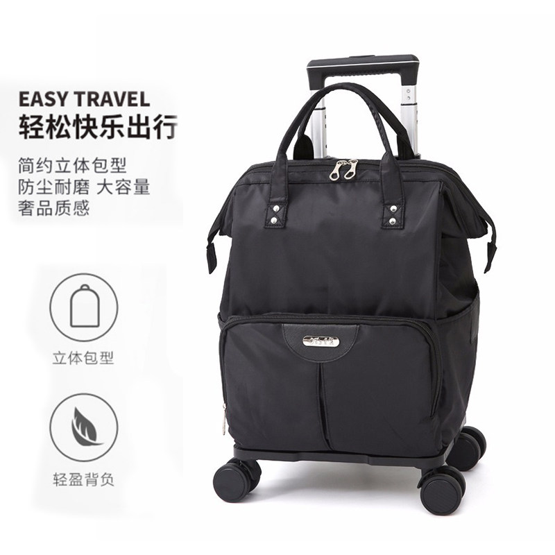 Drag and pull climbing on a travel pull Shoulder Bag Waterproof Light Lalever School Bag Oversized Capacity Silent Double Shoulder Travel Bag