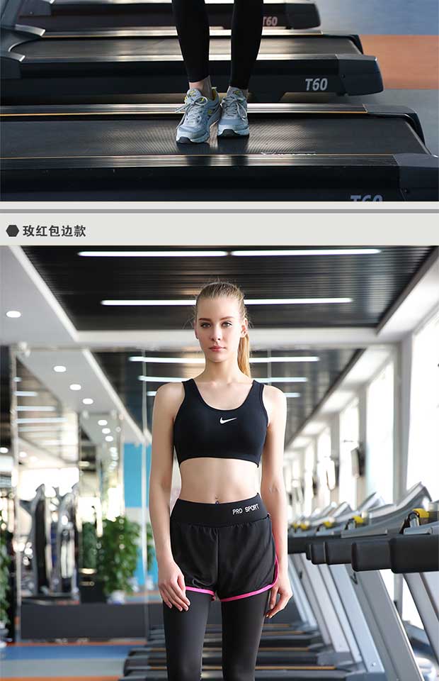 Phiên bản Hàn Quốc của quần short thể thao nữ co giãn chạy bộ yoga thể dục cỡ lớn giản dị nhanh khô quần giả hai mảnh bó sát quần sooc trắng nữ