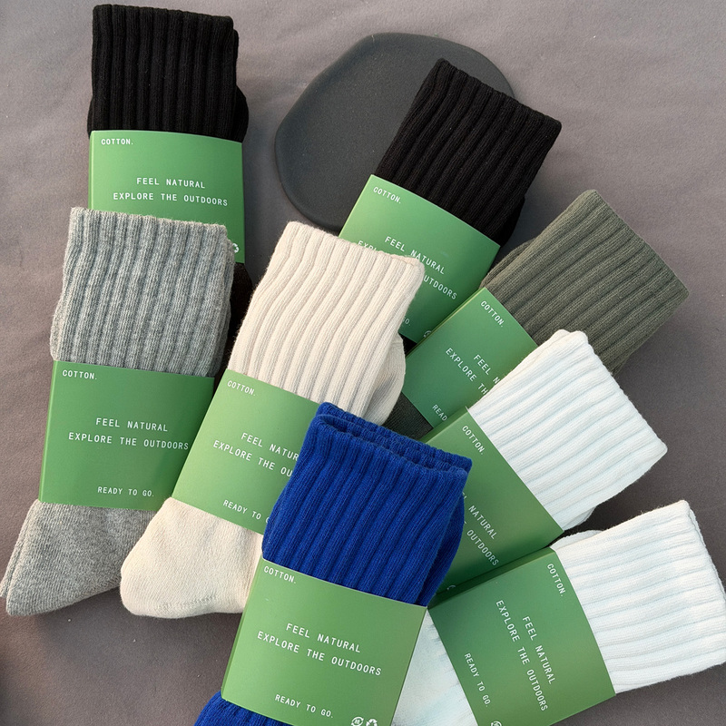Thickened Towel Bottom Socks for Men, Mid-Calf Socks, Solid Color Cotton, Autumn and Winter High-Top Warm Men's Socks, Sports Men's Long Socks Thickened Towel Bottom Socks for Men, Mid-Calf Socks, Solid Color Cotton, Autumn and Winter High-Top Warm Men's Socks, Sports Men's Long Socks
