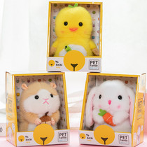 Childrens plush electric toy rabbit will learn the tongue talk doll hamster doll duck girl gift