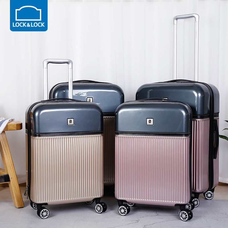 Music Buckle Music Buckle Fashion Bicolor Latte Box Business Universal Wheels Travel Suitcase Den case LTZ954 5