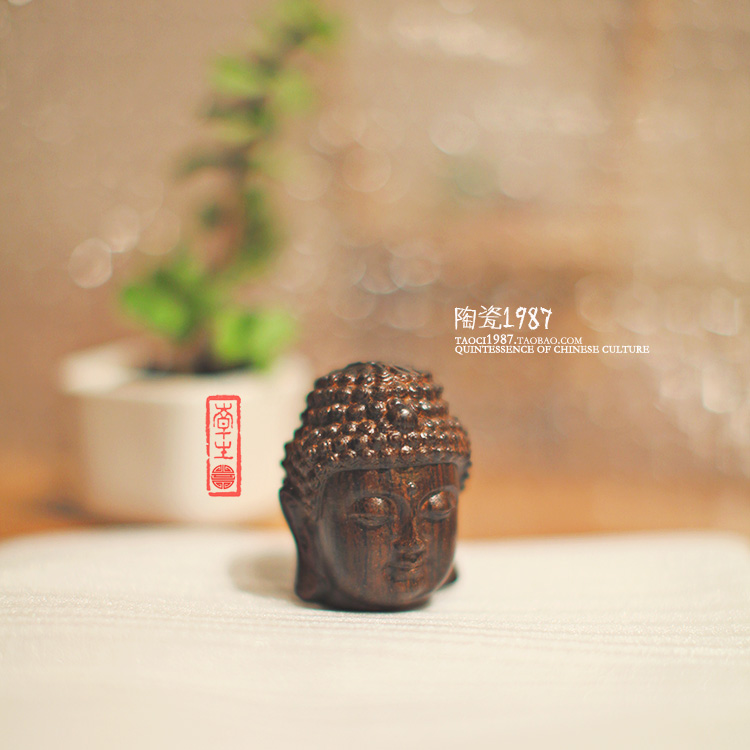 Natural imprints such as Come to Buddha head Sakimani Head home Home Pendulum Accessories Natural Leather Ash Wood Carvings Craftsmanship Gifts Swing Accessories