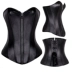 Đồ lót điêu khắc vest cưới corset goth dây kéo skinny corset skinny quần áo giả da sơn mài eo đen con dấu - Siêu mỏng