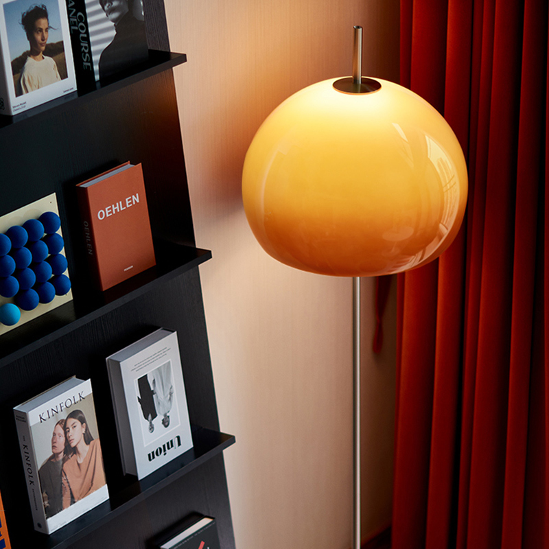 Mushroom Floor Lamp Living Room Bedroom Bedside Lamp Bauhaus Vintage ins Girl's Living Room Led Retro Glass Internet Celebrity