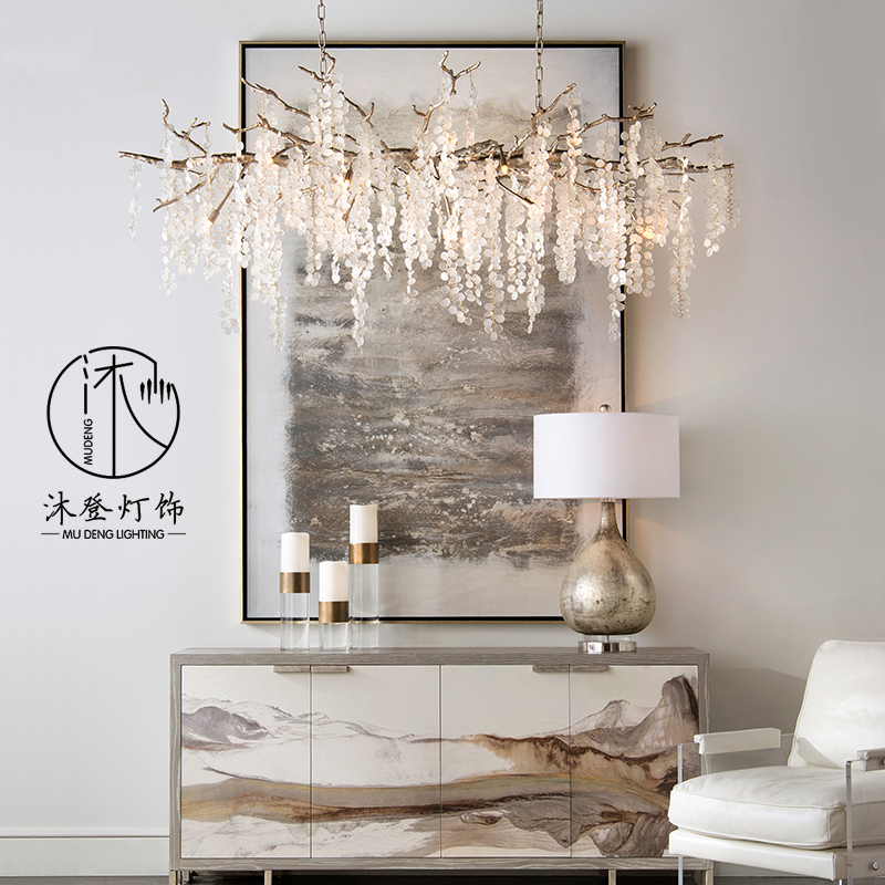 All-Copper Money Tree Crystal Chandelier for Living Room, Bedroom, Dining Room, Personalized Creative Modern Fashion Light Luxury Lighting Fixtures