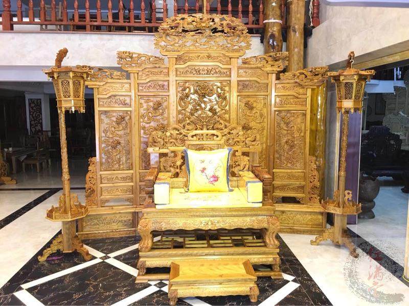 Small Leaf Zhen Nankin Silk Nan Wood Screen Living Room compartment Xuanguan Kowloon New Chinese Red Wood Screen Accessories Dry Throne