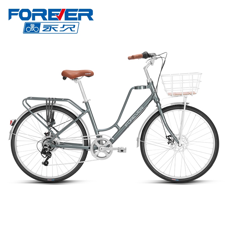 Permanent Bicycle Women's Model Lightweight Ultra-Light Adult Men's Commuting Bike for City Commute Effort-Saving Variable Speed Macchiato Permanent Bicycle Women's Model Lightweight Ultra-Light Adult Men's Commuting Bike for City Commute Effort-Saving Variable Speed Macchiato