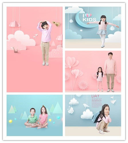 Photo studio Children's creative three-dimensional background cloth Taobao product photo photography Selfie live baby 100 days photo