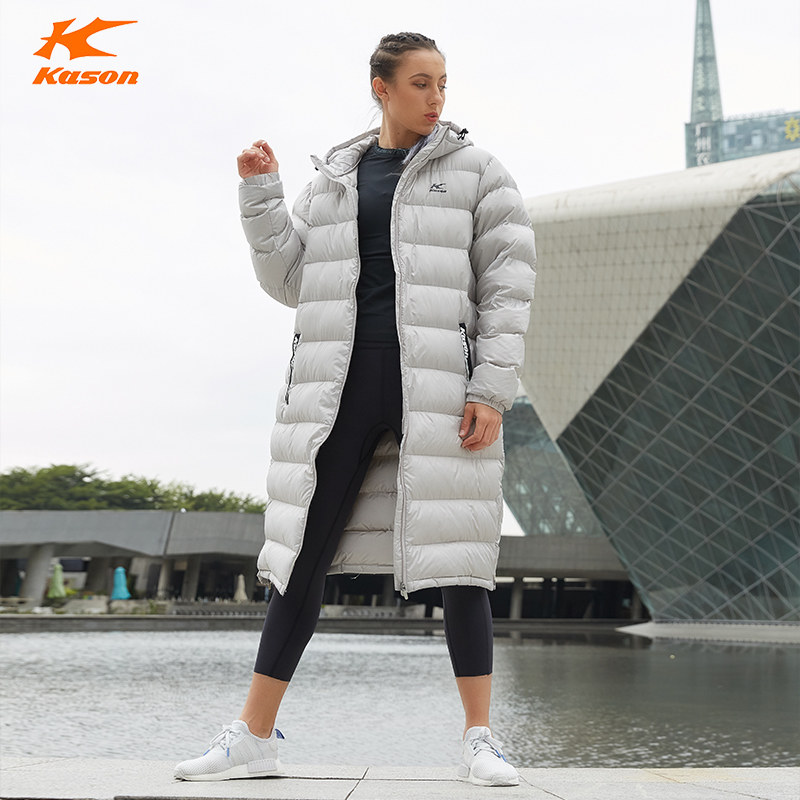 Li Ning down clothes men and women mid-length winter white duck suede thickened warm anti-cold even cap sports jacket lovers