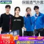 YONEX Yonex cầu lông mặc áo len cổ tròn mùa thu và mùa đông yy nam và nữ áo khoác thể thao dài tay vợt cầu lông chính hãng