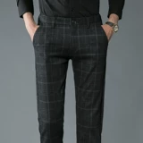 Демисезонные шерстяные штаны, костюм, свободный прямой крой