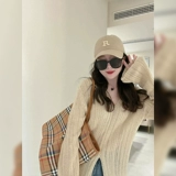 Лонгслив, зимний трикотажный свитер, V-образный вырез, подходит для подростков