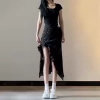 Сексуальная юбка, высокая талия, по фигуре, А-силуэт, французский стиль, подходит для подростков, изысканный стиль