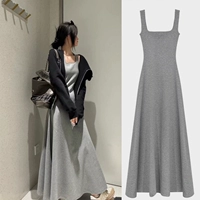 [Серый] [перерыв на чай/шикарный и уникальный/тонкий/иностранный стиль, чтобы уменьшить возраст/зрелый/холодный стиль сестры/трапеция/иностранный стиль/маленький человек/выглядеть выше/стройный/тонкий/маленький человек/лесное ретро]