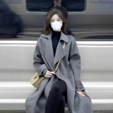 Шерстяное пальто, весенняя куртка, костюм, подходит для подростков, изысканный стиль, длина миди