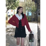 Платье, мини-юбка, юбка, французский стиль, изысканный стиль, подходит для подростков