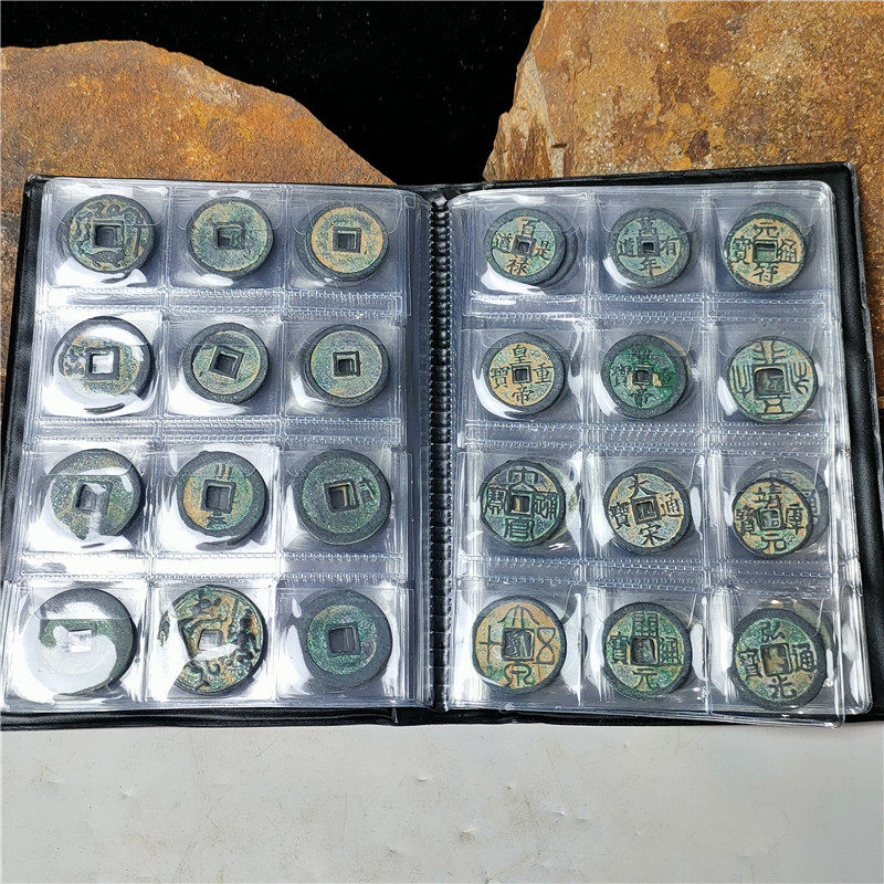 Antique handicraft bronze money booklet set of 120 Bauberries connoisseurre collection-Taobao