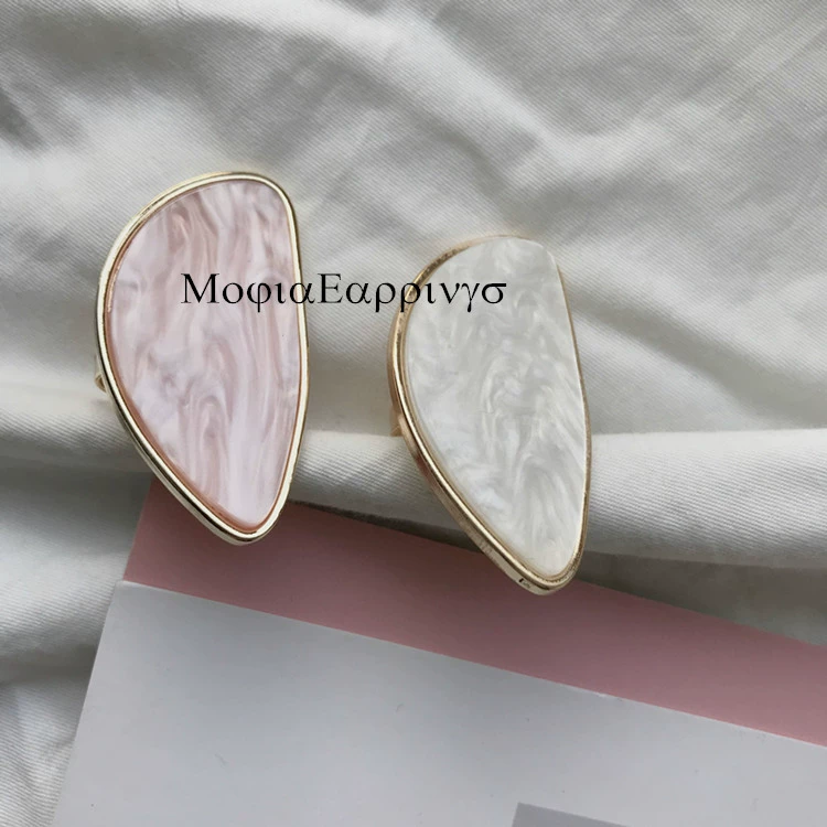 Mojia / Super Super Exaggeration Limited Phần thưởng Baroque Lõm hình nhẫn Châu Âu và Mỹ Ring Finger Finger nhẫn vàng trắng