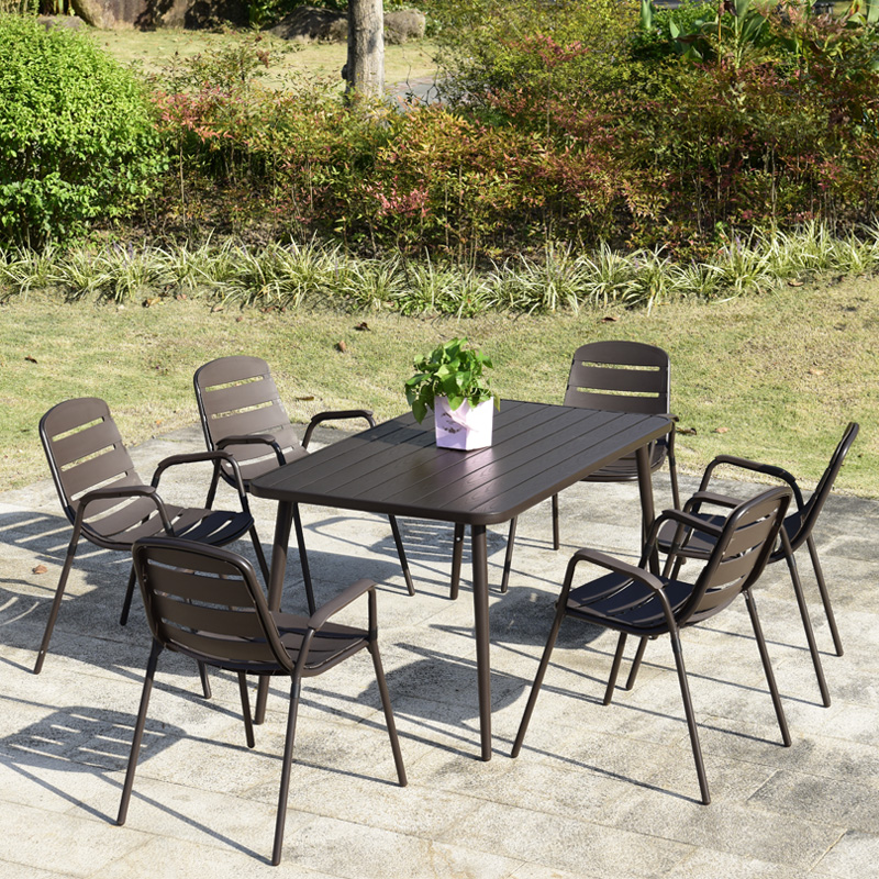 Anechiyang Outdoor Table And Chairs With Umbrella Open-air Balcony Leisure Small Tea Table Iron Art Courtyard Leisure Farm Table And Chairs Three-Five Pieces Sleeve